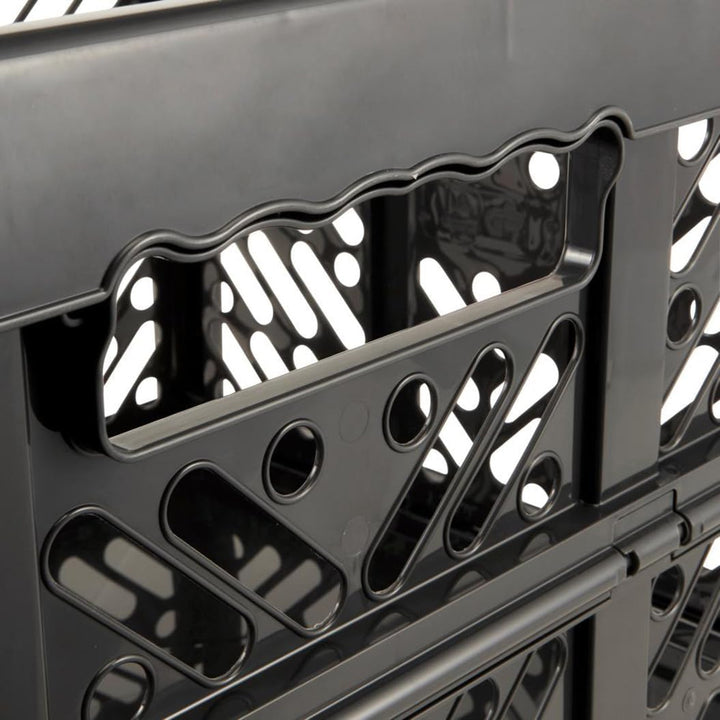 Ben Keeeper plastic opvouwbare mand, 45L, grafiet, belastbaar tot 50kg, zachte handgrepen, GS-certificaat en TUV-test, voedselveilig