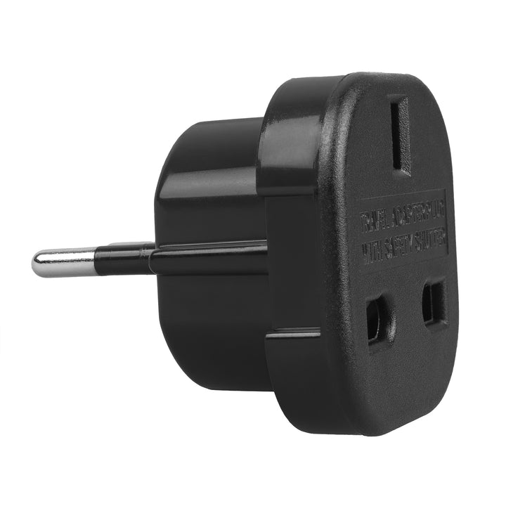 Maclean UK-stopcontact naar EU-stekkeradapter, zwart, MCE72, 2 stuks