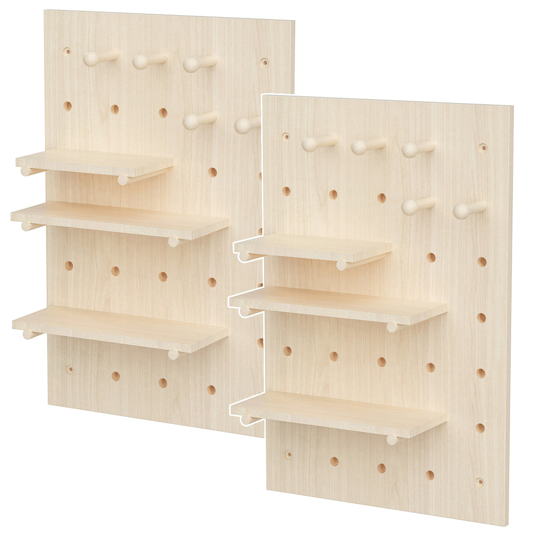 Maclean houten whiteboard organiser, lichte houtkleur, 40x60cm, max. 20kg, MC-130 WD, 2 stuks