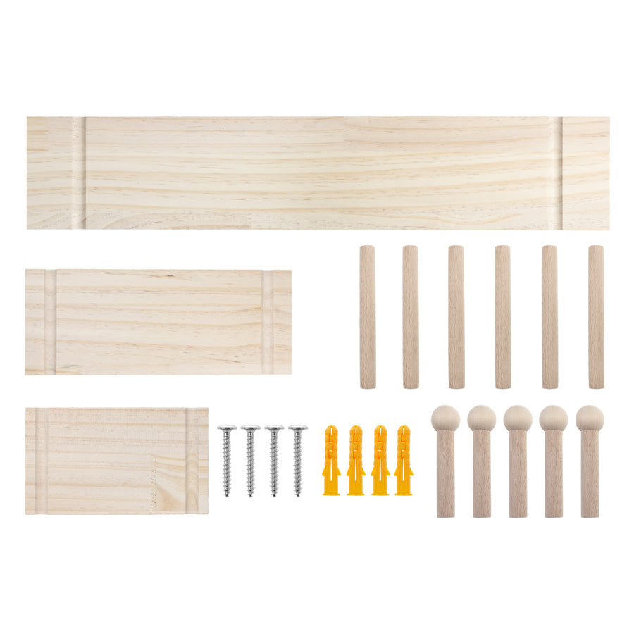 Houten whiteboardhouder Maclean, lichte houtkleur, 60x80 cm, max. 20 kg, MC-131 WD, 2 stuks