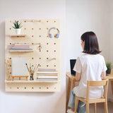 Houten whiteboardhouder Maclean, lichte houtkleur, 60x80 cm, max. 20 kg, MC-131 WD, 2 stuks