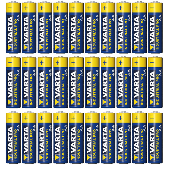 30x R-06 LR6 AA 1,5V alkalinebatterij Varta Industrial 4006
