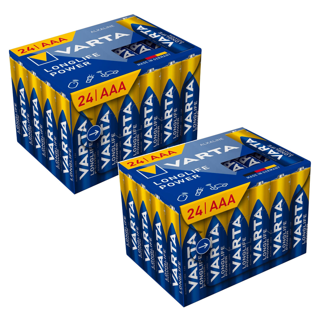VARTA Longlife Power, 48 AAA, LR03, 1,5V alkalinebatterijen