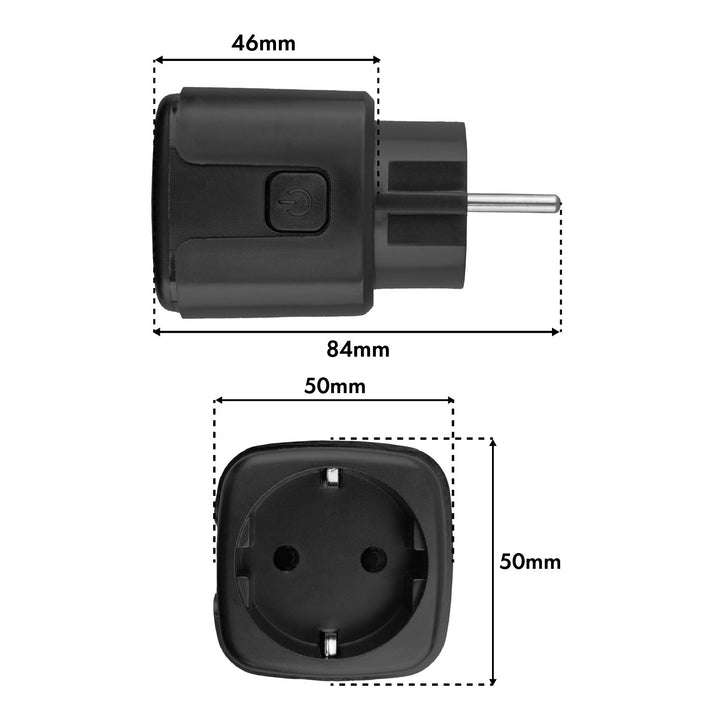 GreenBlue wifi-stopcontact met afstandsbediening, Android/iOS/Alexa/Google Home, timer, wattmeter, max. 16 A/3840 W, GB735 B