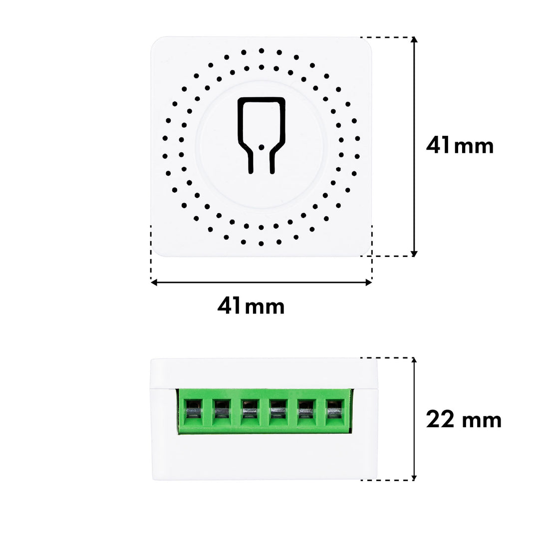 GreenBlue inbouw-wifi-schakelaar, Android/iOS/Alexa/Google Home, 100-240 V wisselstroom, 50/60 Hz, max. 16 A, voor LED 150 W, GB739