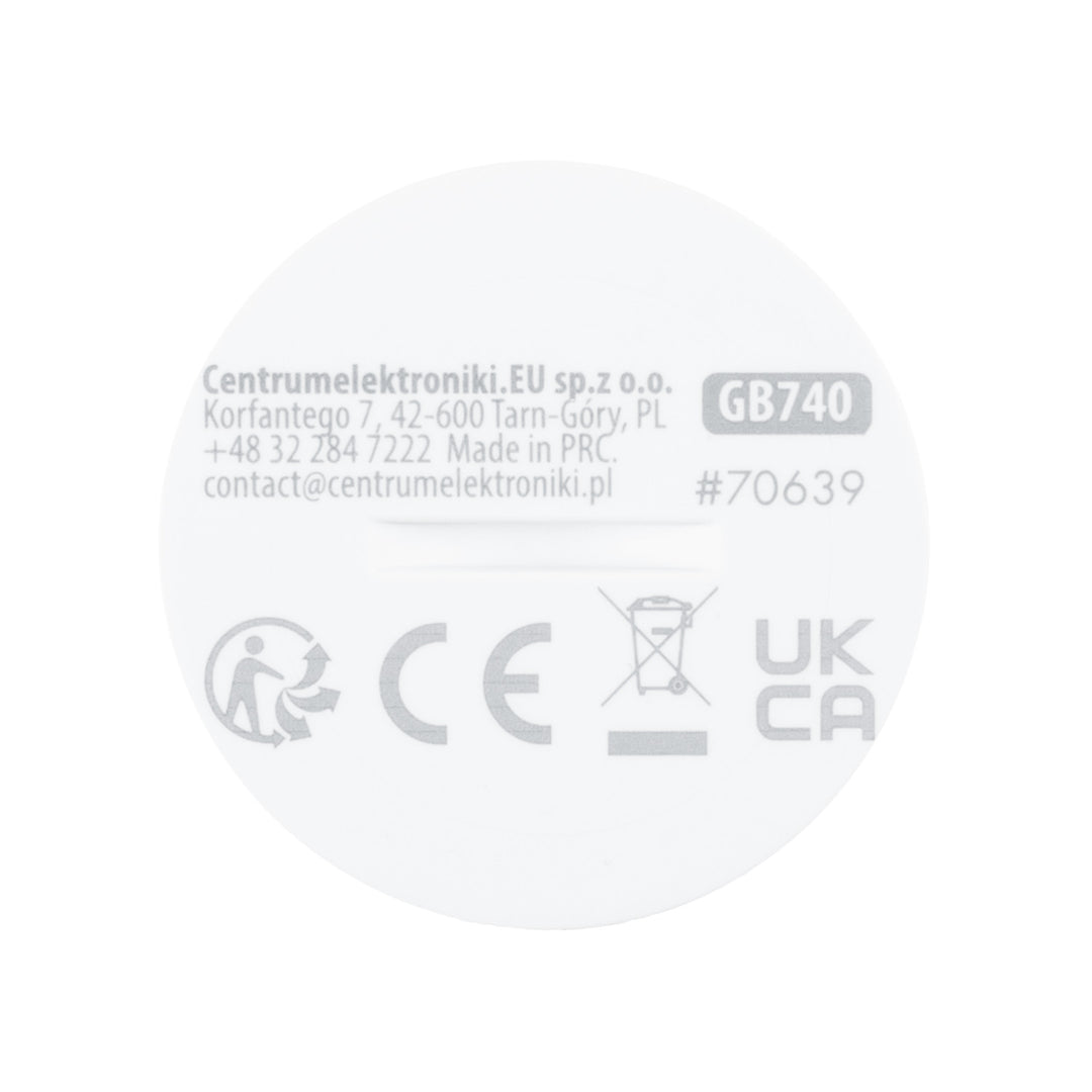 Draadloze Zigbee-bewegingssensor van Tuya GreenBlue, Android/iOS, CR2450 DC 3,0 V, detectiehoek 120° / tot 8 m, GB740