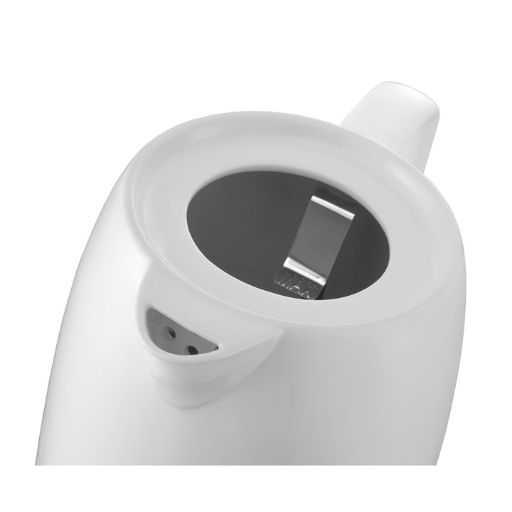 Concept keramische waterkoker, inhoud 1 liter, 1200 W, kleur wit, Strix-aansluiting, antikalkfilter, draaibare voet, RK0085