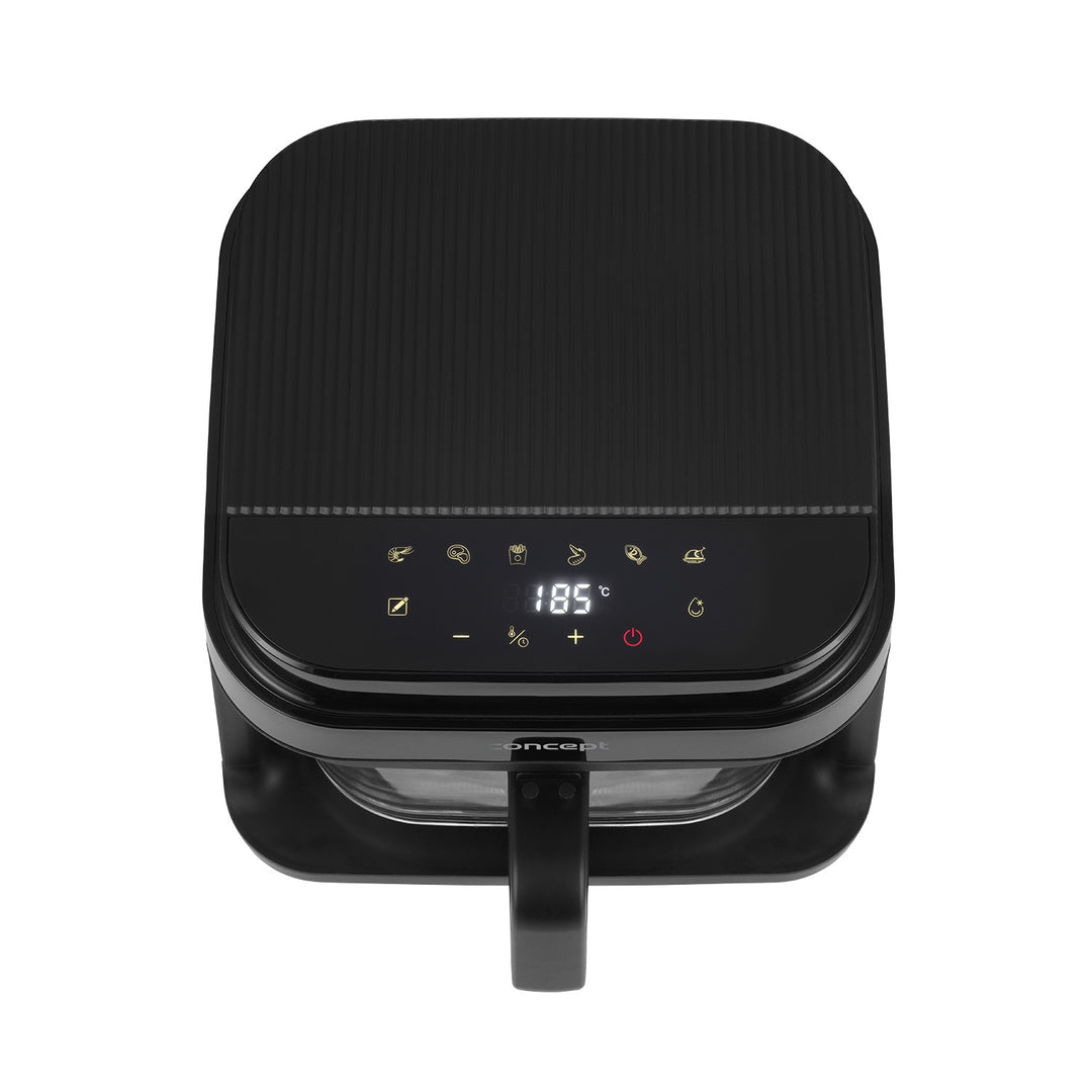 Concept Glass&Fast vetvrije friteuse, inhoud 5,5 l, 7 programma's, LED-touchscreen, gezonde frituurmodus, glazen bak, FR5500