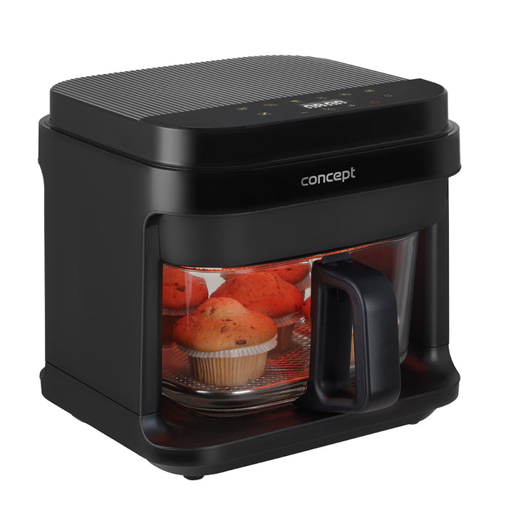 Concept Glass&Fast vetvrije friteuse, inhoud 5,5 l, 7 programma's, LED-touchscreen, gezonde frituurmodus, glazen bak, FR5500