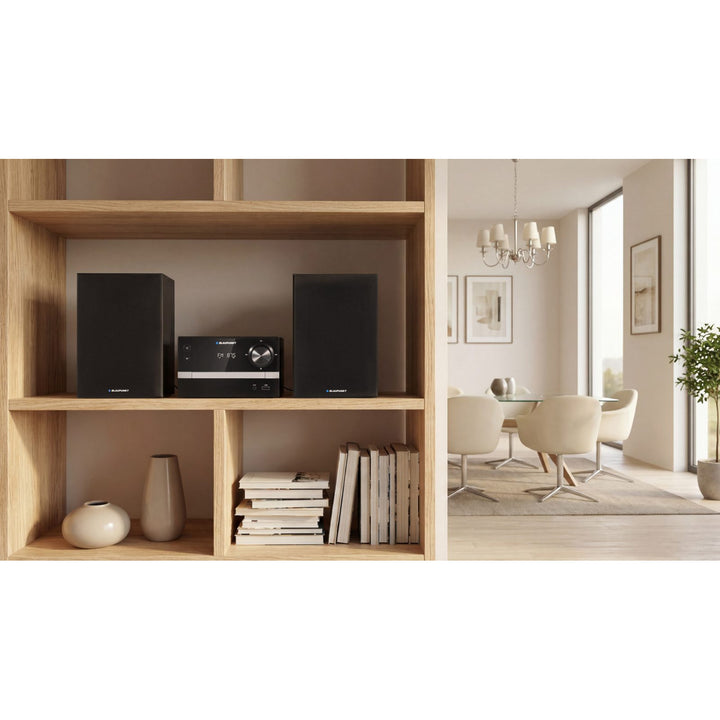 Blaupunkt micro-toren, Bluetooth, FM-radio, vermogen 20 W RMS, wekker, CD/MP3/USB/AUX, MS9BT