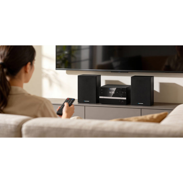 Blaupunkt micro-toren, Bluetooth, FM-radio, vermogen 20 W RMS, wekker, CD/MP3/USB/AUX, MS9BT