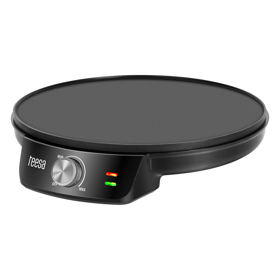 Teesa pannenkoekenmaker, elektrische pannenkoekenpan, diameter van de plaat 30 cm, vermogen 1200 W, TSA3235