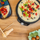 Teesa pannenkoekenmaker, elektrische pannenkoekenpan, diameter van de plaat 30 cm, vermogen 1200 W, TSA3235