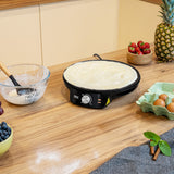 Teesa pannenkoekenmaker, elektrische pannenkoekenpan, diameter van de plaat 30 cm, vermogen 1200 W, TSA3235