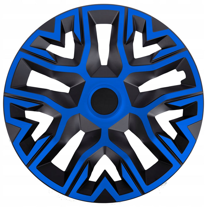 Universele wieldoppen 15'' NRM The Best Bicolor blauw-zwart 4 stuks