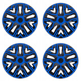 Universele wieldoppen 16'' NRM The Best Bicolor blauw-zwart 4 stuks