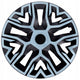 Universele wieldoppen 14'' NRM The Best Bicolor azuurblauw/zwart 4 stuks