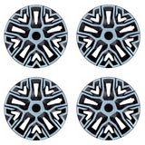 Universele wieldoppen 15'' NRM The Best Bicolor azuurblauw/zwart 4 stuks