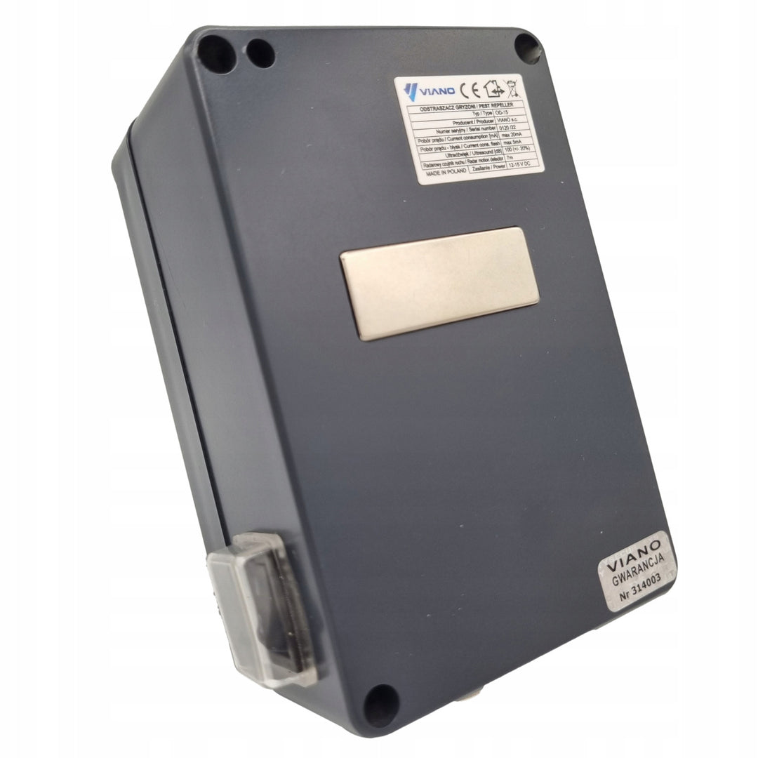 Afschrikmiddel voor knaagdieren, marters, muizen, ratten Viano, ultrasone generator, twee luidsprekers, Waterstrob