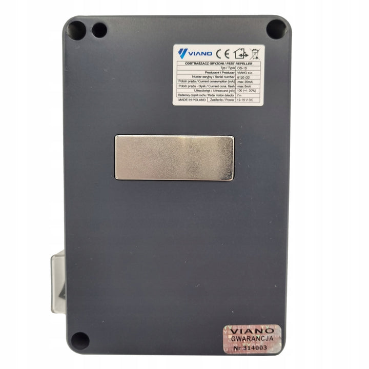 Afschrikmiddel voor knaagdieren, marters, muizen, ratten Viano, ultrasone generator, twee luidsprekers, Waterstrob