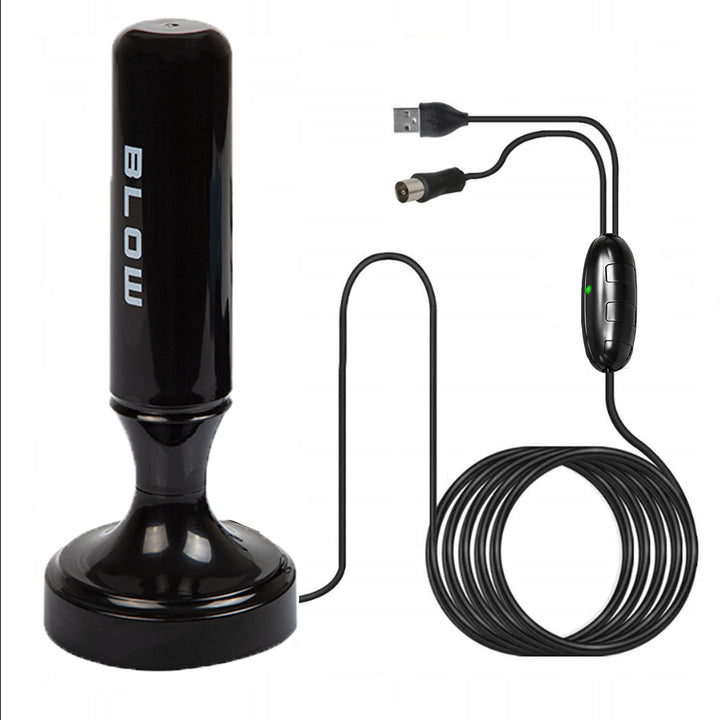 DVB-T Blow-antenne, actief intern, versterking 28dB, ingebouwd LTE-filter, ontvangst in het bereik 168-790 MHz, 21-040#