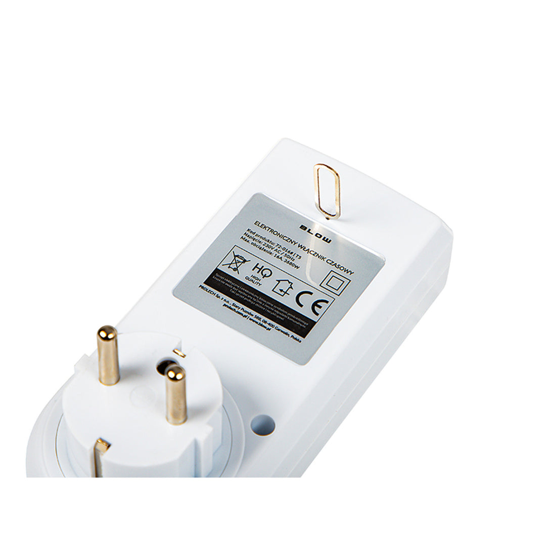 Digitale timerprogrammeerder Blow, LCD-display, nauwkeurigheid +/- 1 minuut per maand, 16 verschillende combinaties, 72-016#