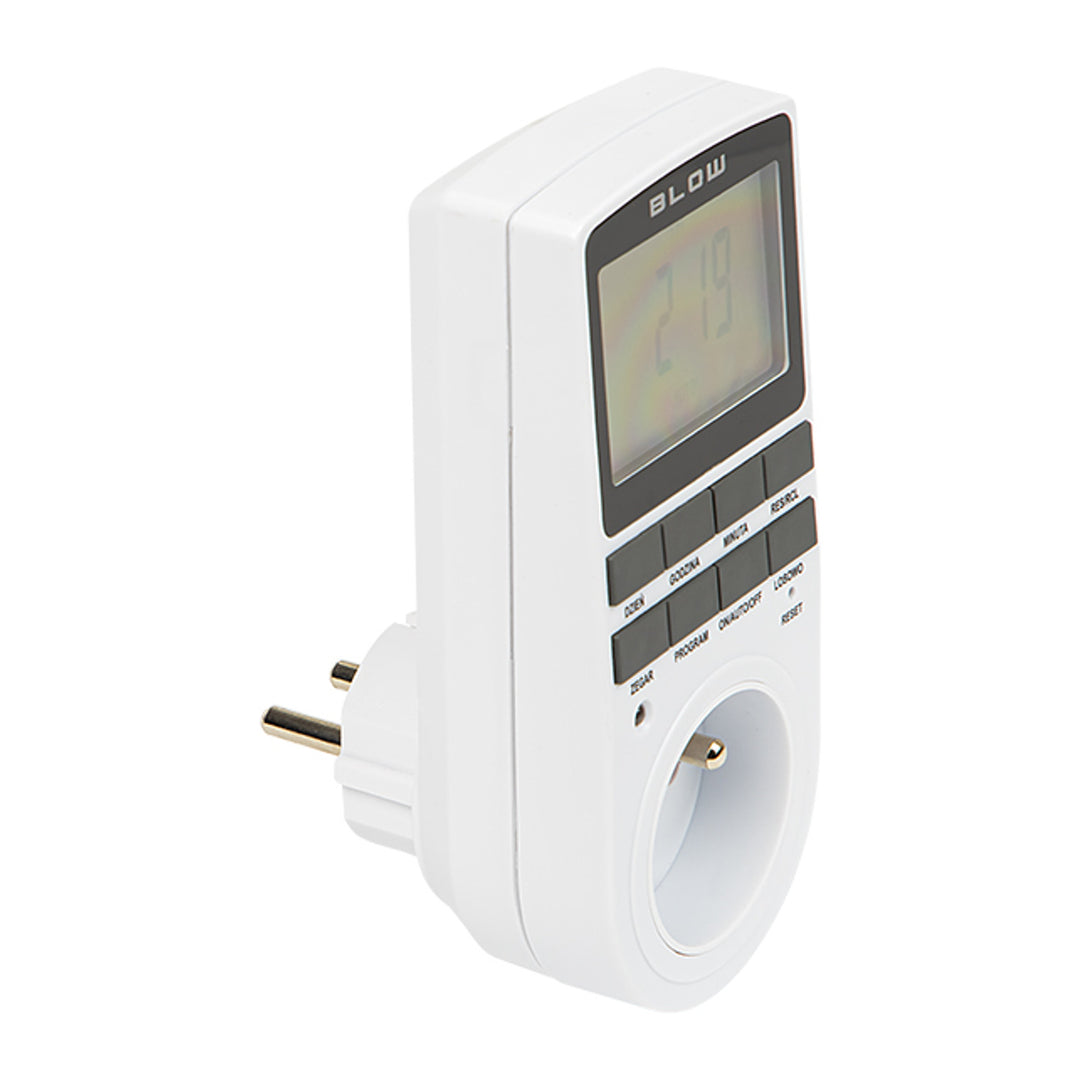 Digitale timerprogrammeerder Blow, LCD-display, nauwkeurigheid +/- 1 minuut per maand, 16 verschillende combinaties, 72-016#