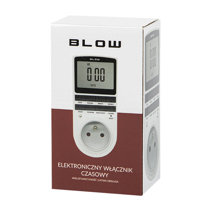 Digitale timerprogrammeerder Blow, LCD-display, nauwkeurigheid +/- 1 minuut per maand, 16 verschillende combinaties, 72-016#