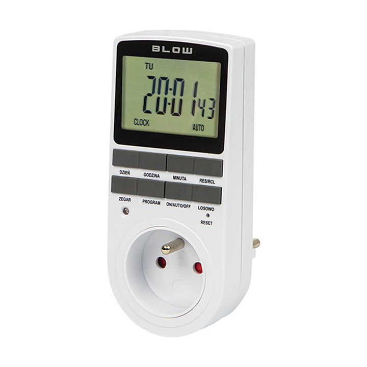 Digitale timerprogrammeerder Blow, LCD-display, nauwkeurigheid +/- 1 minuut per maand, 16 verschillende combinaties, 72-016#