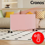 Cronos infraroodverwarming, 800 W, ideaal voor mensen met allergieën, mat oppervlak, ultradun, ingebouwde thermostaat en bediening via telefoon of afstandsbediening, Carbon P800 TWP