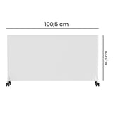 Cronos infraroodverwarming, 800 W, ideaal voor mensen met allergieën, mat oppervlak, ultradun, ingebouwde thermostaat en bediening via telefoon of afstandsbediening, Carbon P800 TWP