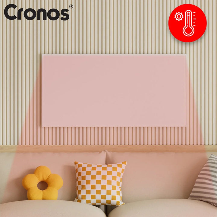 Cronos infraroodverwarming, 800 W, ideaal voor mensen met allergieën, mat oppervlak, ultradun, ingebouwde thermostaat en bediening via telefoon of afstandsbediening, Carbon P800 TWP