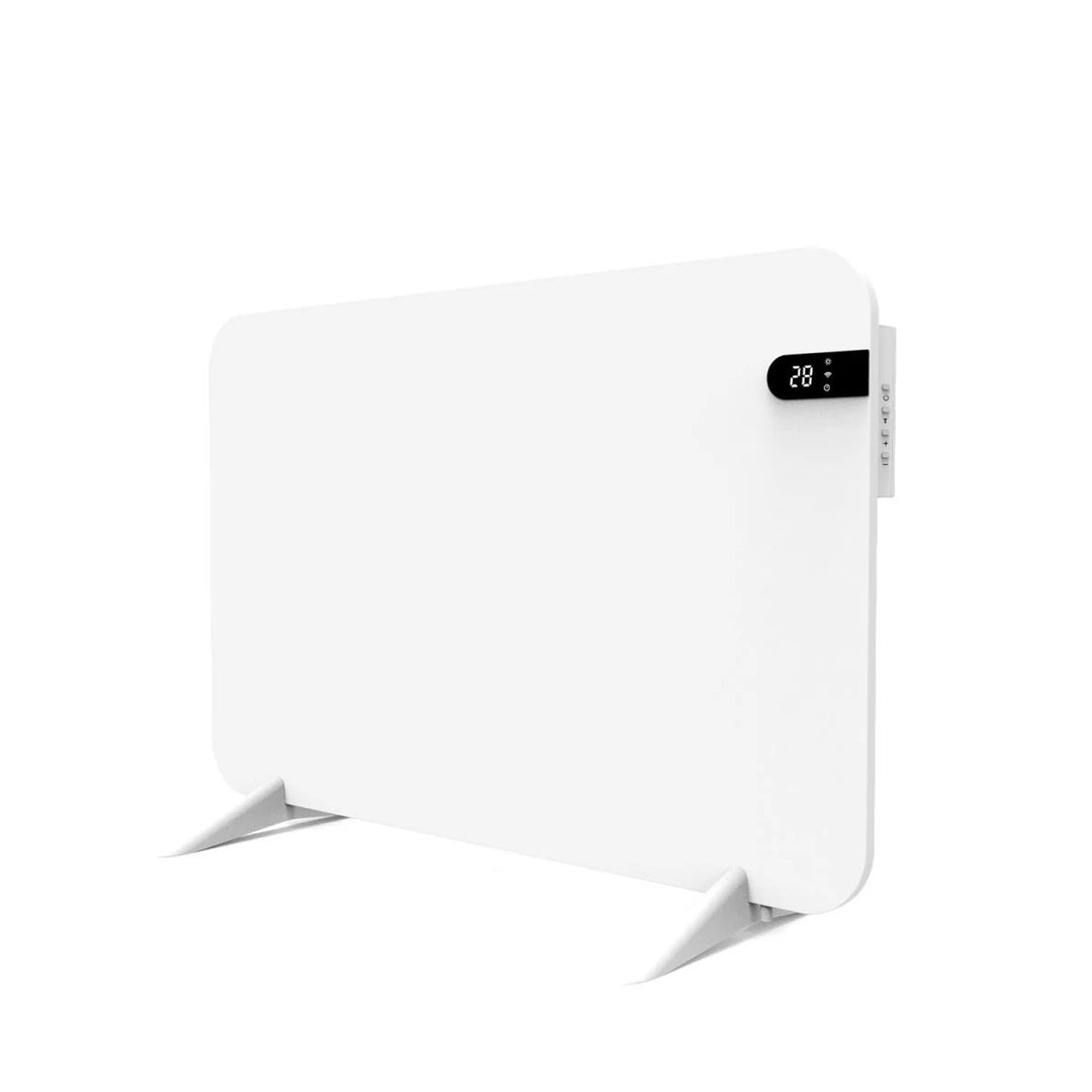 Cronos elektrische radiator, kleur wit, vermogen 450 W, verwarming van ruimtes tot 14 m², ingebouwde thermostaat, bediening met afstandsbediening, functie voor het detecteren van open ramen, voetjes meegeleverd, WFH-450TW