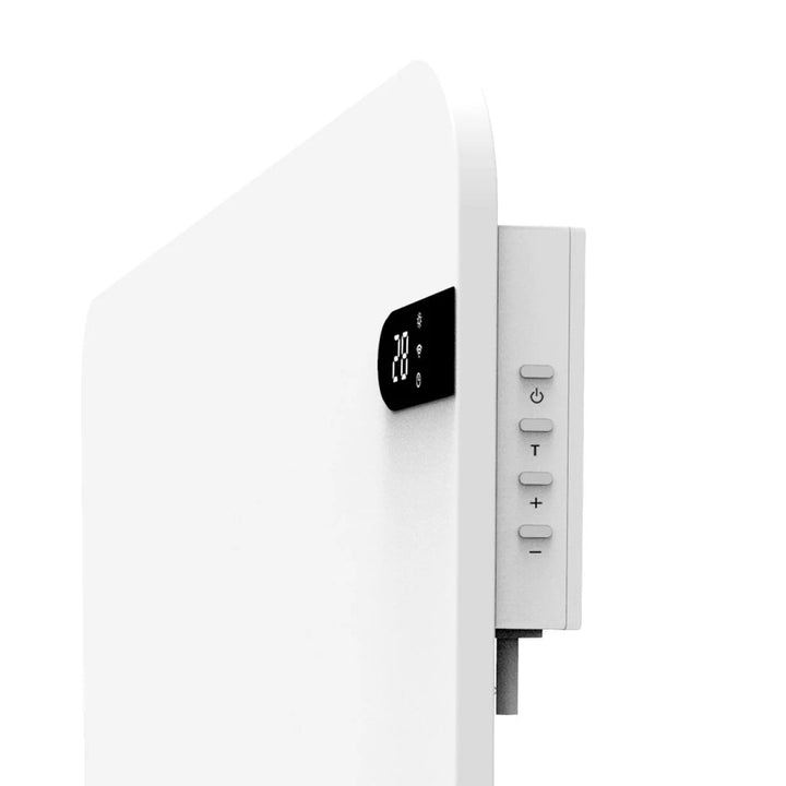 Cronos elektrische radiator, kleur wit, vermogen 450 W, verwarming van ruimtes tot 14 m², ingebouwde thermostaat, bediening met afstandsbediening, functie voor het detecteren van open ramen, voetjes meegeleverd, WFH-450TW