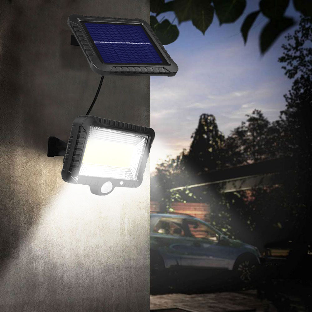 Solar LED-schijnwerper met bewegingssensor Maclean, IP44, 5W, 400lm, 6000K, lithiumbatterij 1300 mAh, 5,5V DC MCE438, 2 stuks