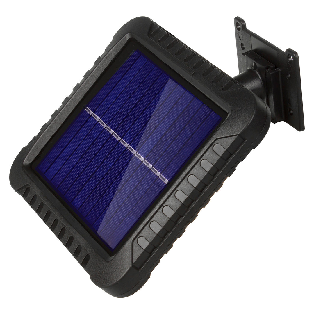 Solar LED-schijnwerper met bewegingssensor Maclean, IP44, 5W, 400lm, 6000K, lithiumbatterij 1300 mAh, 5,5V DC MCE438, 4 stuks