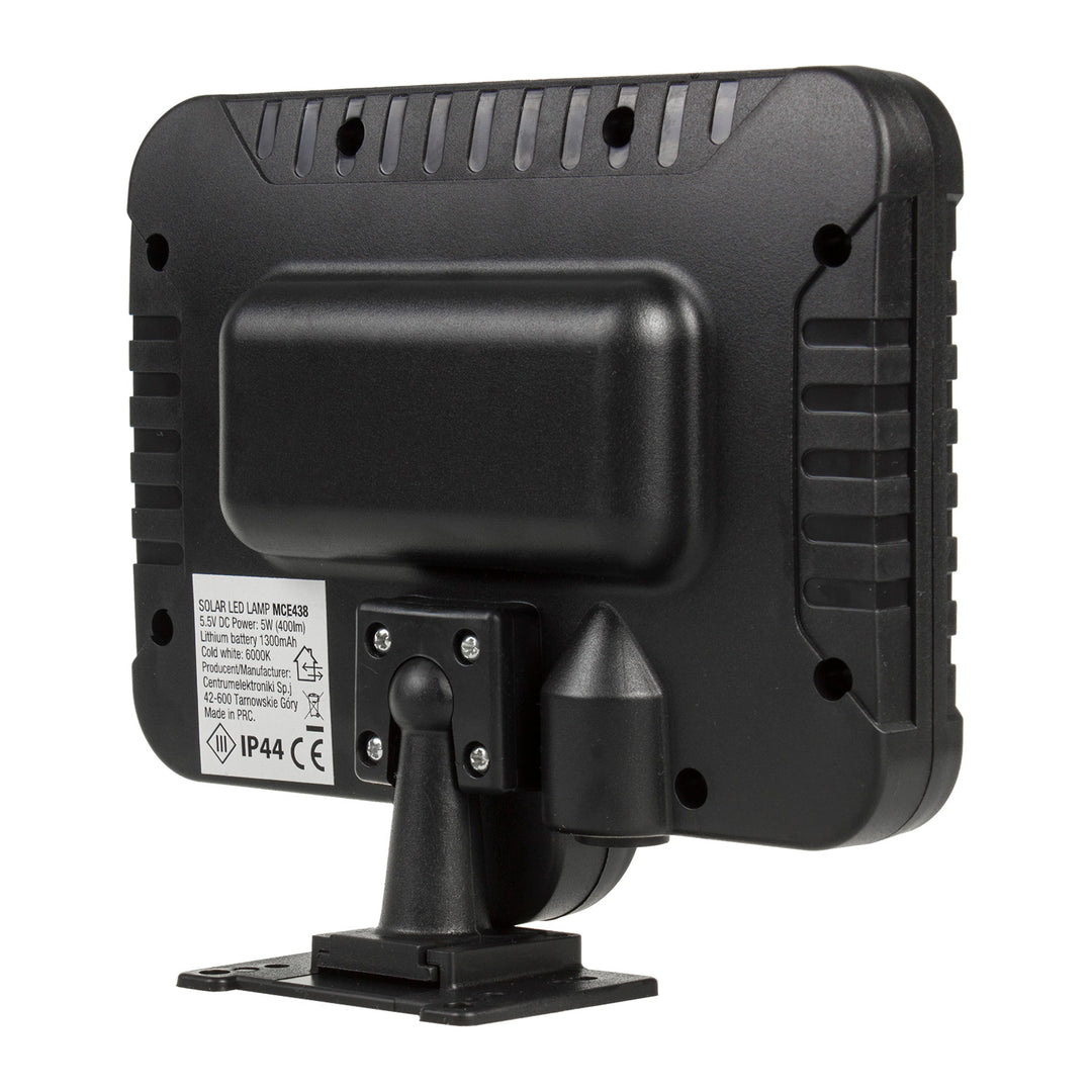 Solar LED-schijnwerper met bewegingssensor Maclean, IP44, 5W, 400lm, 6000K, lithiumbatterij 1300 mAh, 5,5V DC MCE438, 4 stuks