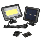 Solar LED-schijnwerper met bewegingssensor Maclean, IP44, 5W, 400lm, 6000K, lithiumbatterij 1300 mAh, 5,5V DC MCE438, 4 stuks
