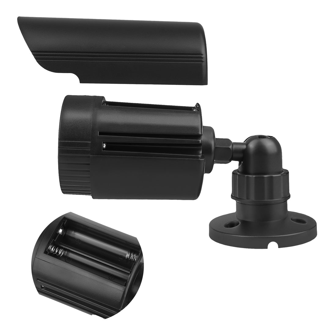 Set van twee dummy-buiskamera's, IR-LED's, zwart, voeding 2xAA (meegeleverd), ABS, IR1800 BT