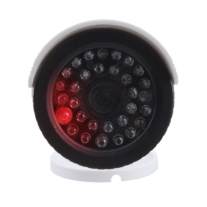Set van twee dummy-buiskamera's, IR-LED's, wit, voeding 2xAA (meegeleverd), ABS, IR1800 WT