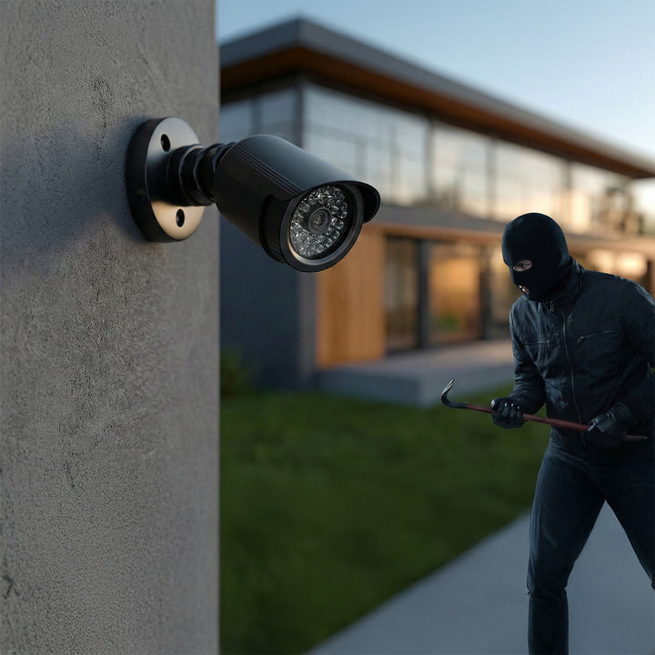 Nep-buiskamera, IR-LED's, zwart, voeding 2xAA (meegeleverd), ABS, IR1800 B