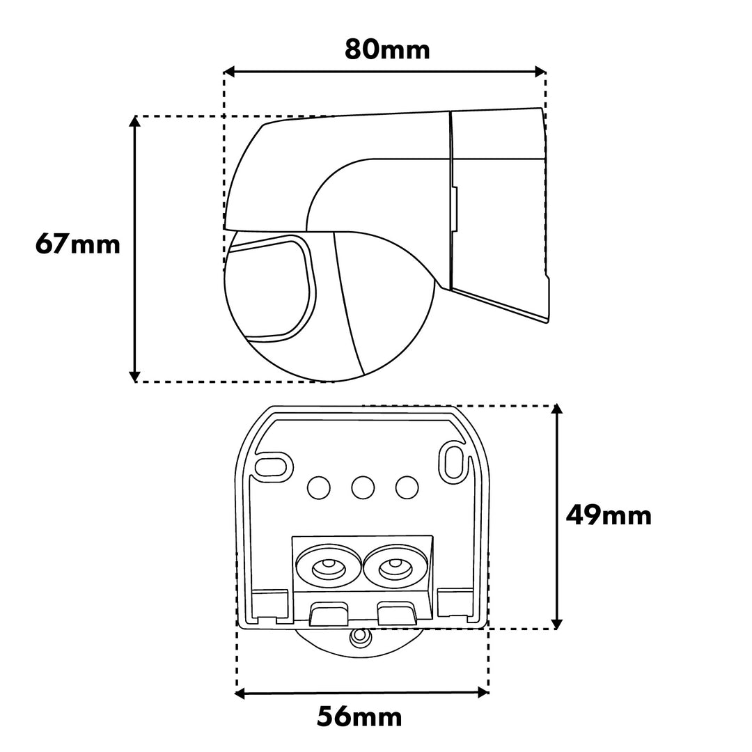 Maclean PIR-bewegingssensor 12-24 V, infrarood, IP44, wit, bereik 12 m, max. belasting 60/120 W, MCE623 W