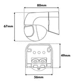 Maclean PIR-bewegingssensor 12-24 V, infrarood, IP44, wit, bereik 12 m, max. belasting 60/120 W, MCE623 W