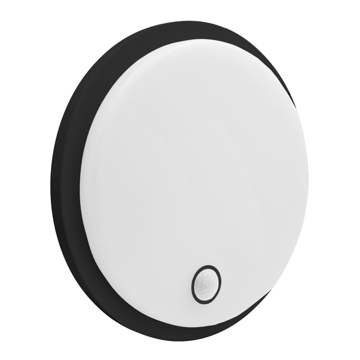 Maclean LED-lamp met bewegingssensor, PIR-sensor, zwart, 10 W/15 W/18 W, IP65, instelbare kleurtemperatuur 3000/4000/6000 K, MCE535 B
