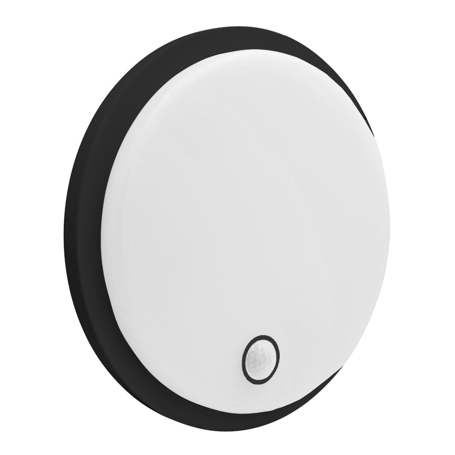 Maclean LED-lamp met bewegingssensor, PIR-sensor, zwart, 10 W/15 W/18 W, IP65, instelbare kleurtemperatuur 3000/4000/6000 K, MCE535 B