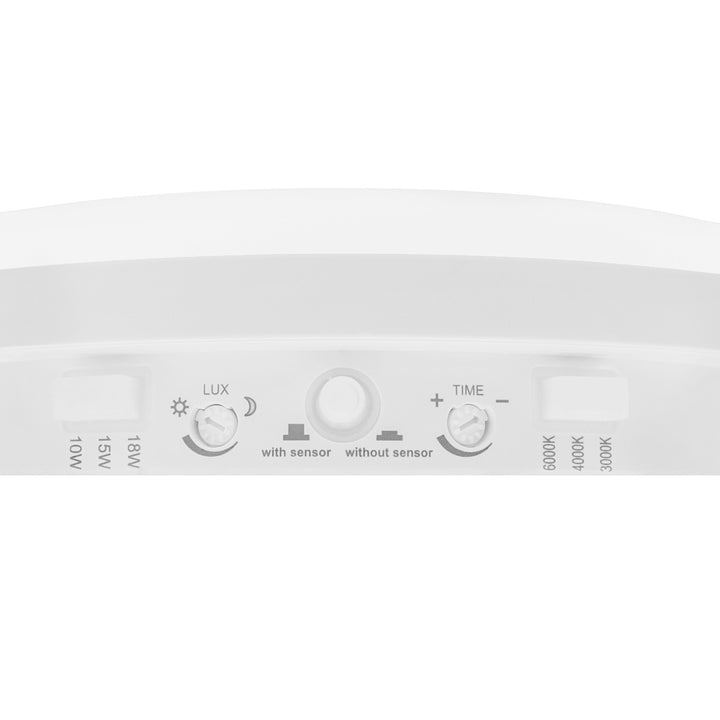Maclean LED-lamp met bewegingssensor, PIR-sensor, wit, 10 W/15 W/18 W, IP65, instelbare kleurtemperatuur 3000/4000/6000 K, MCE535 W