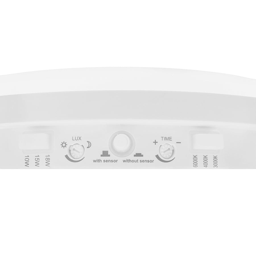 Maclean LED-lamp met bewegingssensor, PIR-sensor, wit, 10 W/15 W/18 W, IP65, instelbare kleurtemperatuur 3000/4000/6000 K, MCE535 W