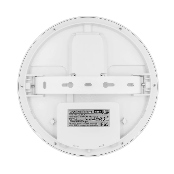 Maclean LED-lamp met bewegingssensor, PIR-sensor, wit, 10 W/15 W/18 W, IP65, instelbare kleurtemperatuur 3000/4000/6000 K, MCE535 W