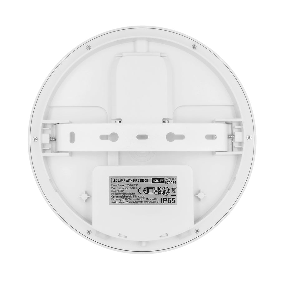 Maclean LED-lamp met bewegingssensor, PIR-sensor, wit, 10 W/15 W/18 W, IP65, instelbare kleurtemperatuur 3000/4000/6000 K, MCE535 W