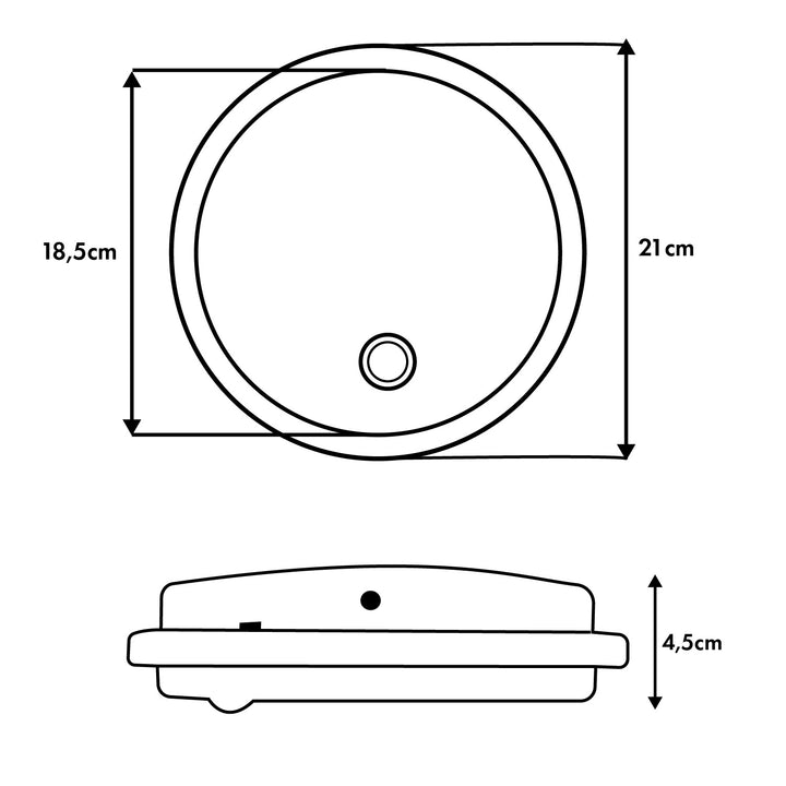 Maclean LED-lamp met bewegingssensor, PIR-sensor, wit, 10 W/15 W/18 W, IP65, instelbare kleurtemperatuur 3000/4000/6000 K, MCE535 W